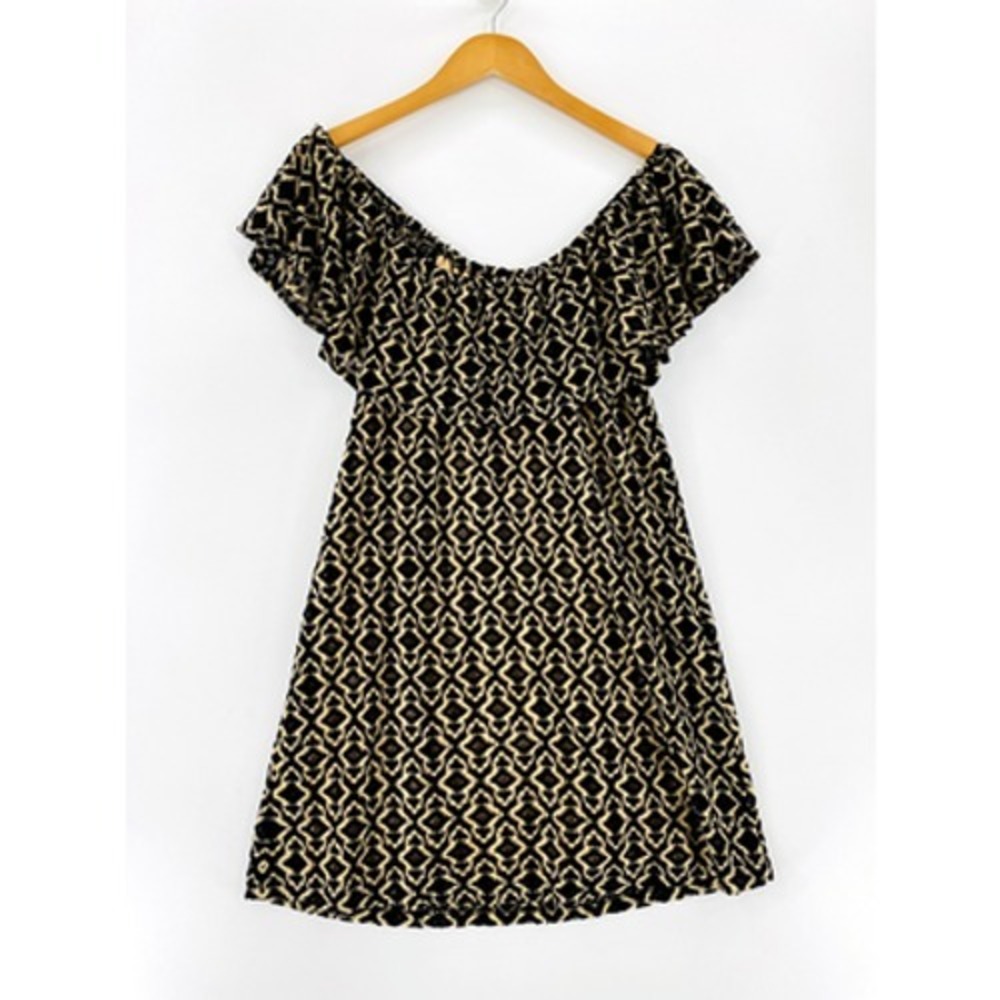 UMGEE Women's Mini Dress Size Small Black Off The Shoulder - Picture 2 of 8